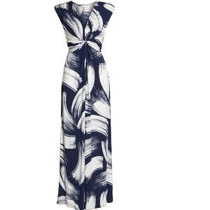 ELIZA J Front Knot Jersey Maxi Dress
